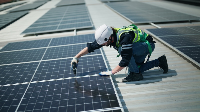 太陽光発電を設置している写真